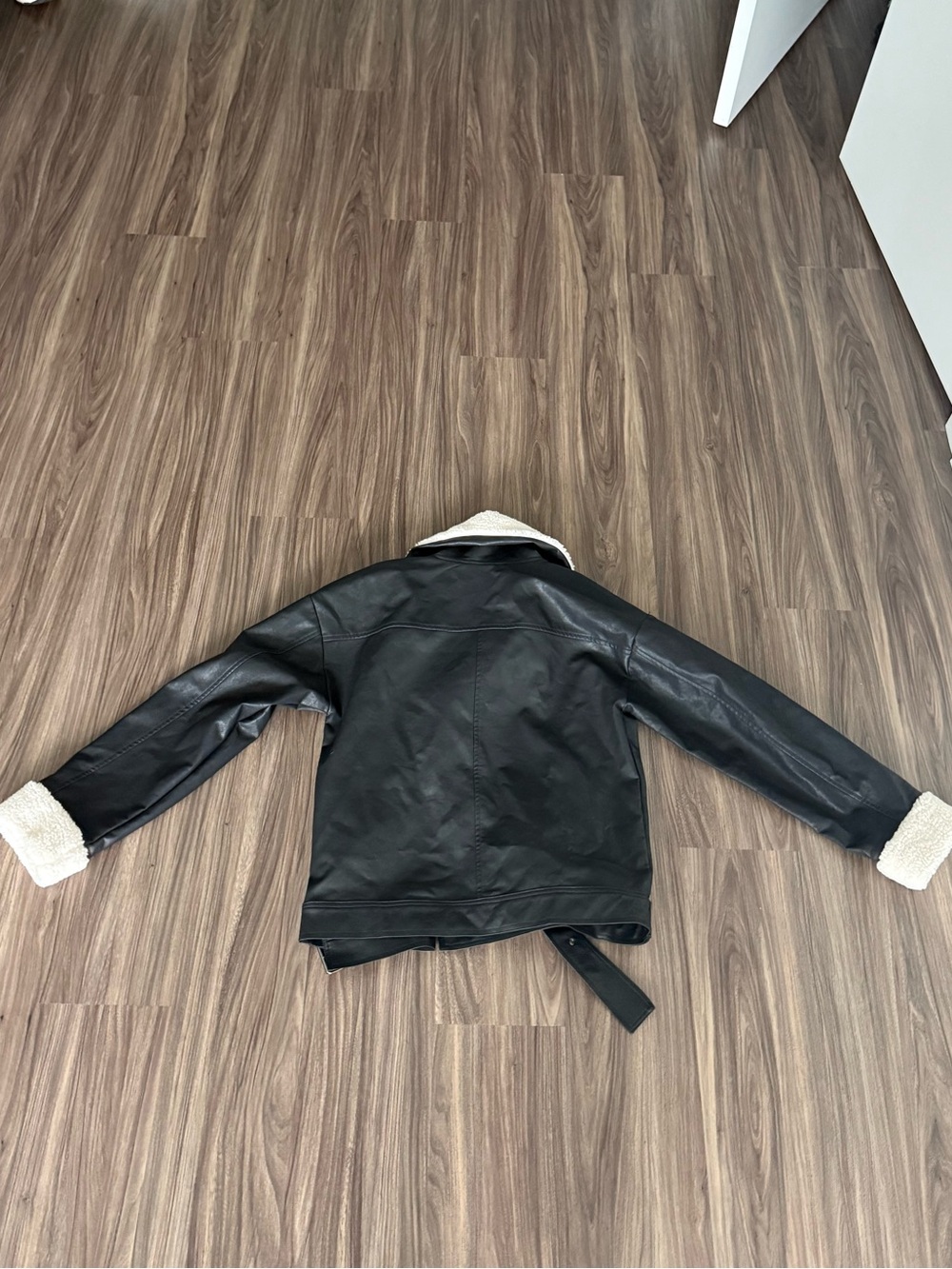 12th Tribe Faux Leather Sherpa Jacket - Picture 4 of 4